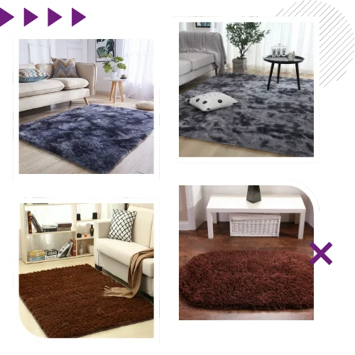 plum shaggy rug Dubai