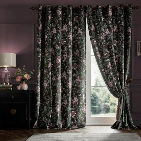 Charcol Eyelet Curtains