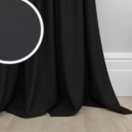 black colour curtains