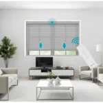 A modern or stylish motorized blinds