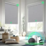 Luxury motorized blinds with smart app connectivity or voice control.