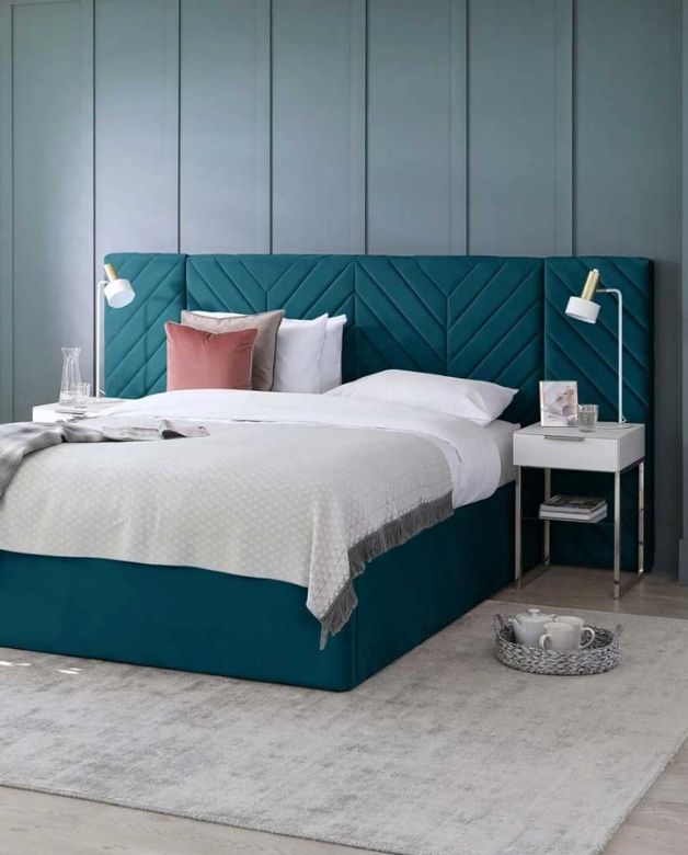 Luxury bed with elegant headboard for stylish bedrooms