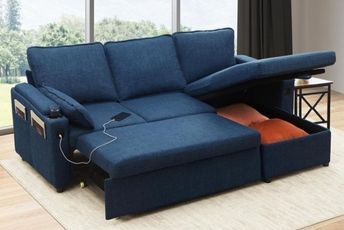 Luxury sofa bed with soft upholstery in Abu Dhabi