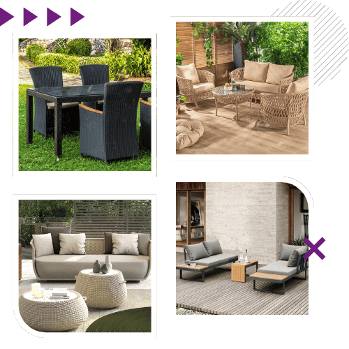 Modern water-resistant garden furniture in Dubai