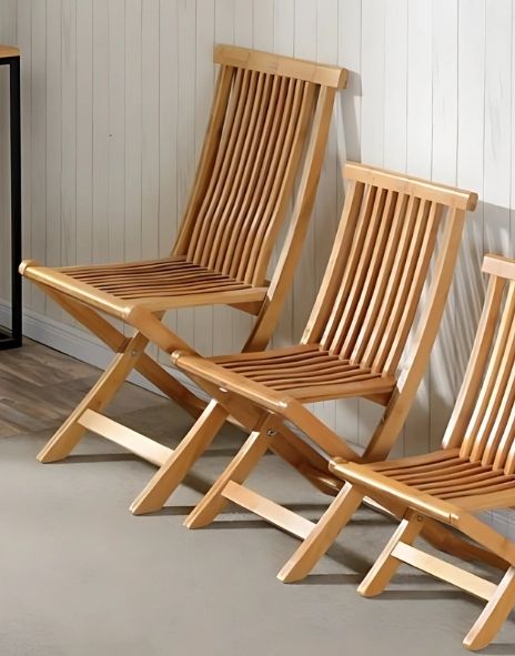 Sturdy custom-made wooden folding chair