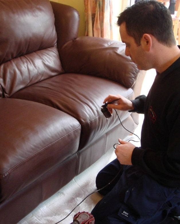 Leather sofa repair before and after transformation