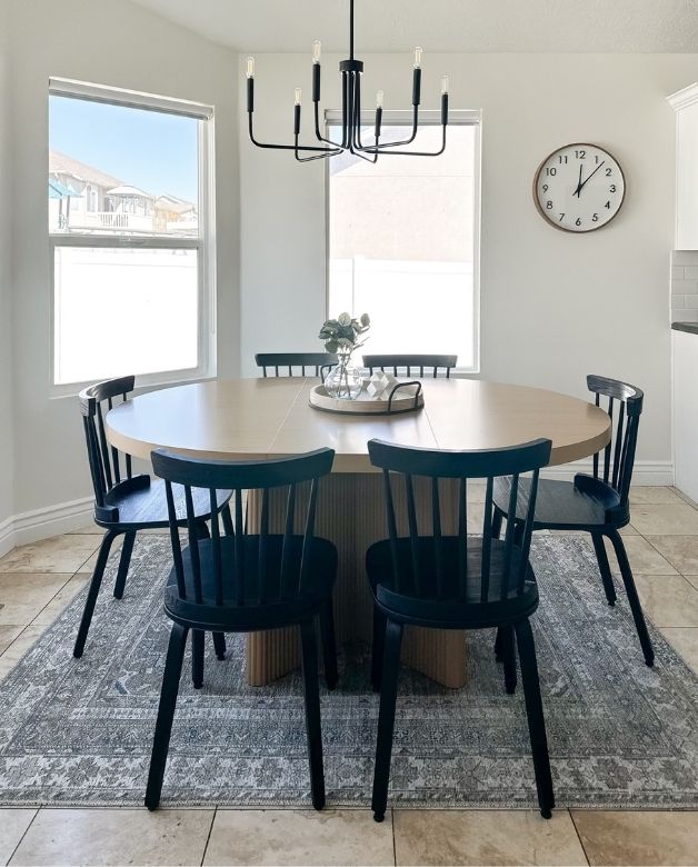 Elegant modern wooden dining table