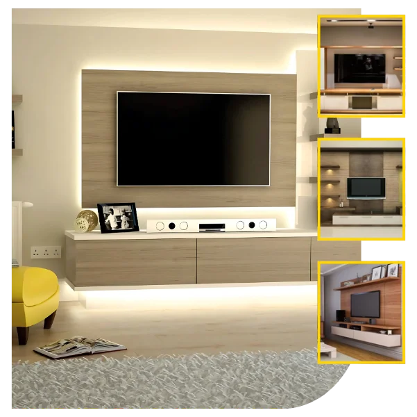 Modern custom TV unit Dubai