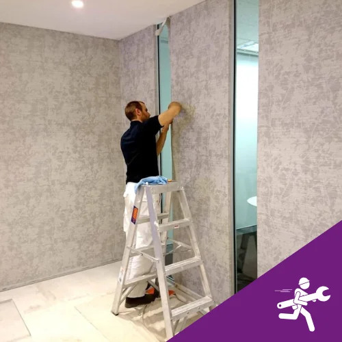 Custom wallpaper installation for personalized interiors