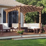 Wooden pergola project Dubai finished