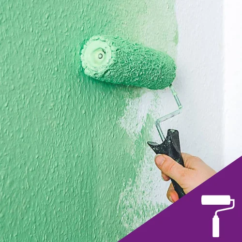 Professional wall painting with smooth and vibrant finish