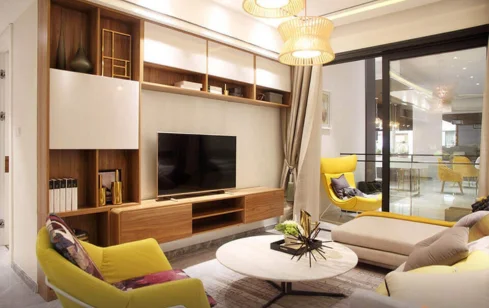 Wooden TV unit Dubai