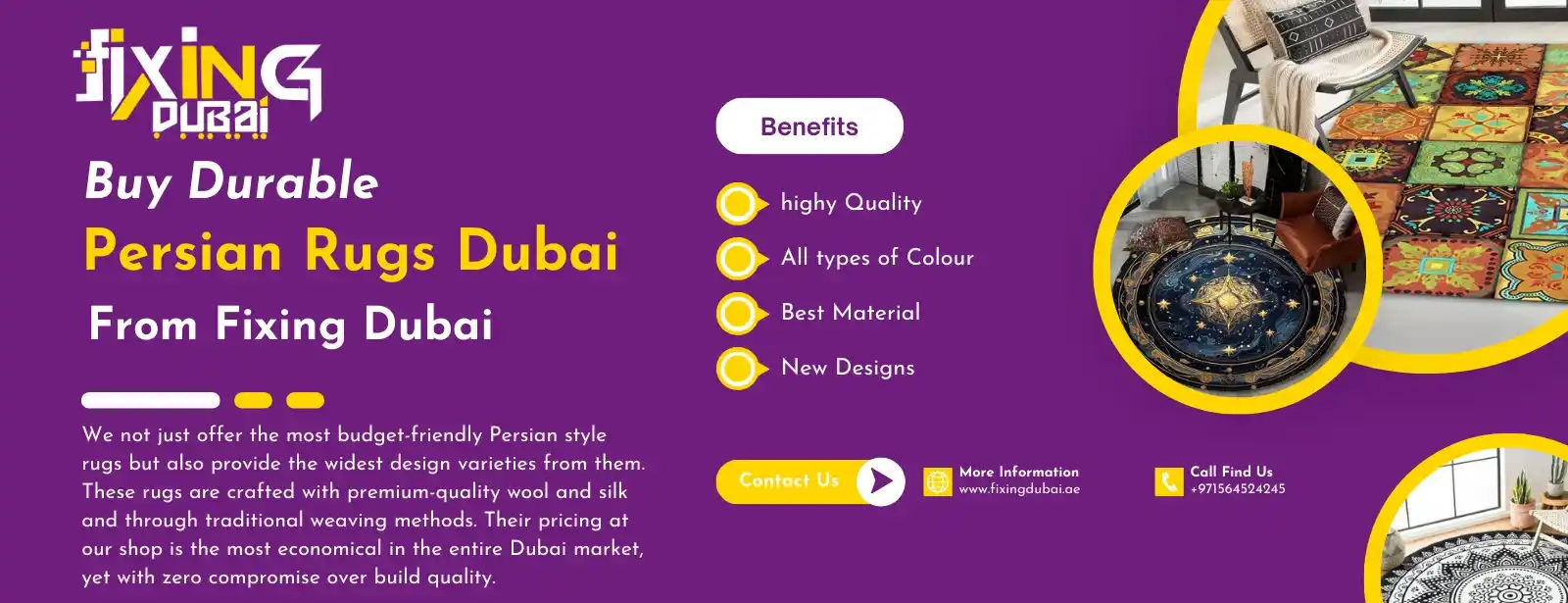 Buy durable Persian rugs Dubai