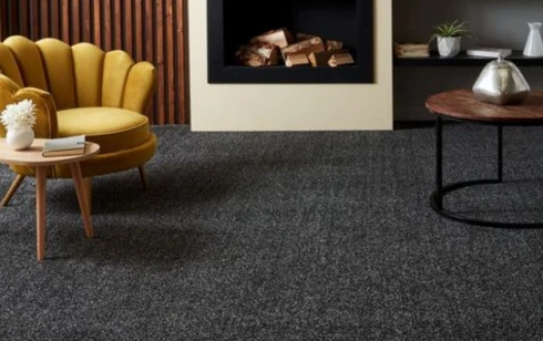 Dark grey carpet Dubai modern flooring
