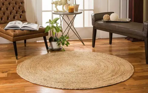 Jute rug for natural home interiors