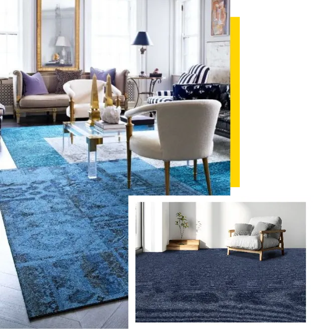 Blue shag carpet Dubai flooring