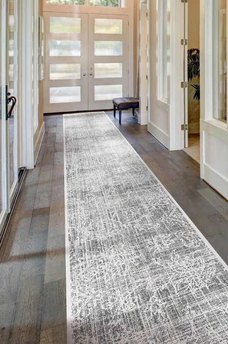 Dark green carpet runner for halls