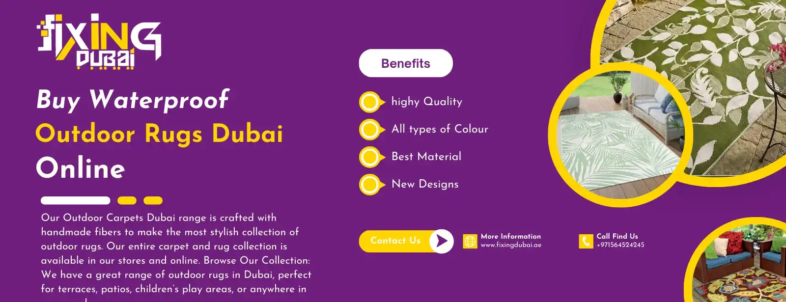 Buy Waterproof Outdoor Rugs Dubai