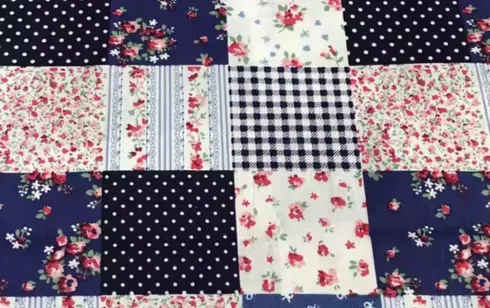 Cotton patchwork rug handmade design