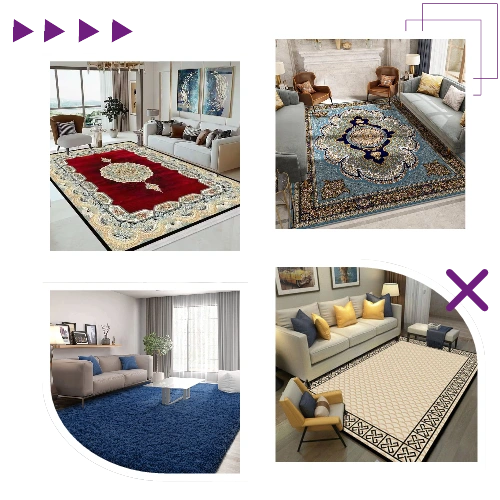 Stylish living room rugs Dubai