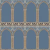 Mosque carpet with Hira pattern in sky blue