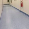 Antimicrobial vinyl flooring for healthcare