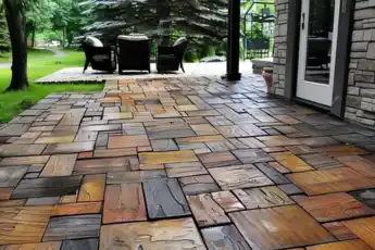 Brick flooring outdoor Dubai durable natural surface design