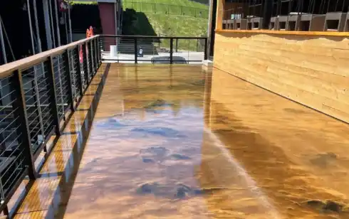 Outdoor epoxy flooring seamless durable protective surface