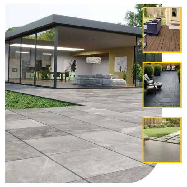 Outdoor floor tiles strong durable surfaces