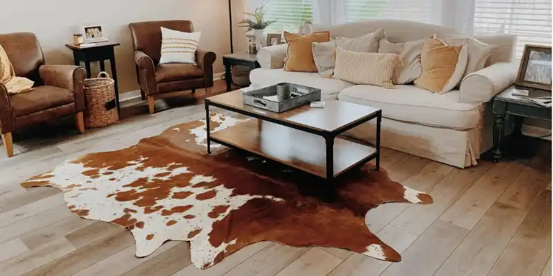 Natural cowhide rugs for Dubai homes.