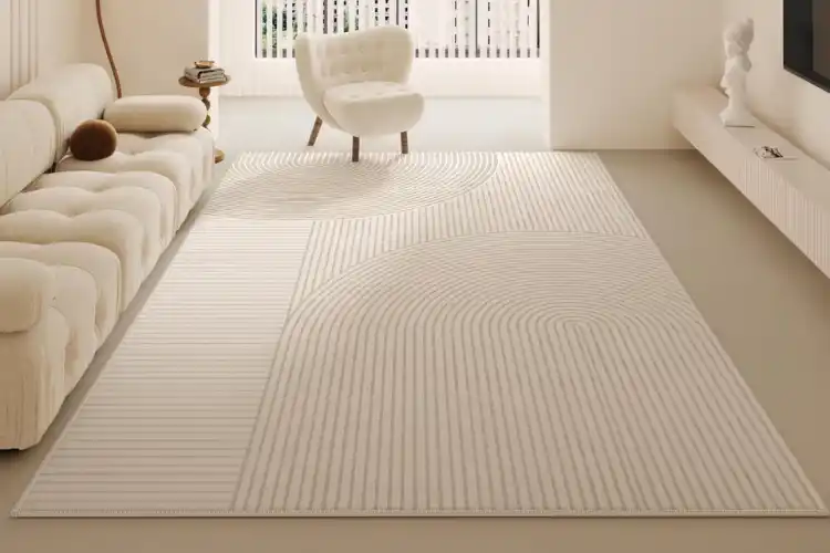 Modern living room carpet flooring Dubai.