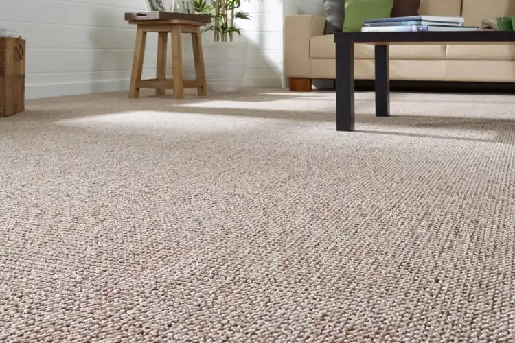 Premium natural wool carpet installation Dubai.