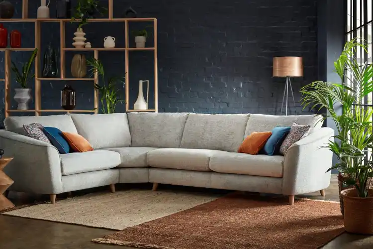 Custom upholstered corner sofa for luxury homes