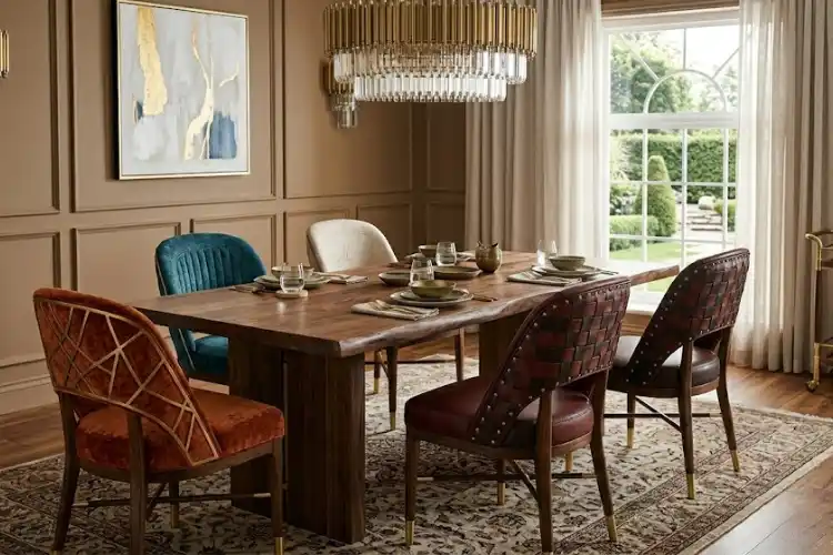 Custom upholstered dining chair for homes
